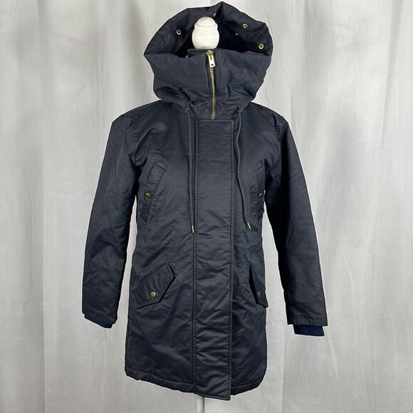 J. Crew Perfect Winter Parka in Navy. - Picture 5 of 11